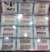 Pink Key Fancy Artifical Nails